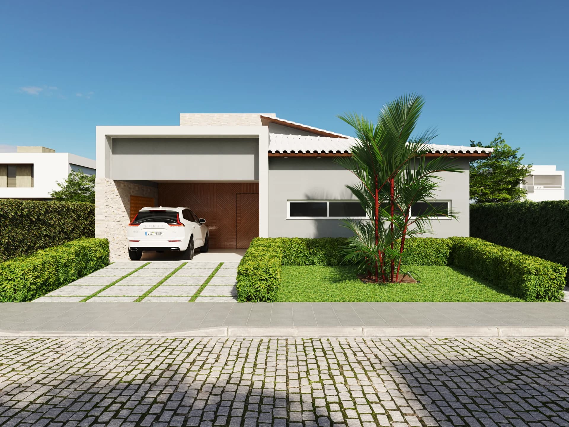 Residência Dra. Michelle — Retrofit de Fachada, Pórtico Iluminado & Living