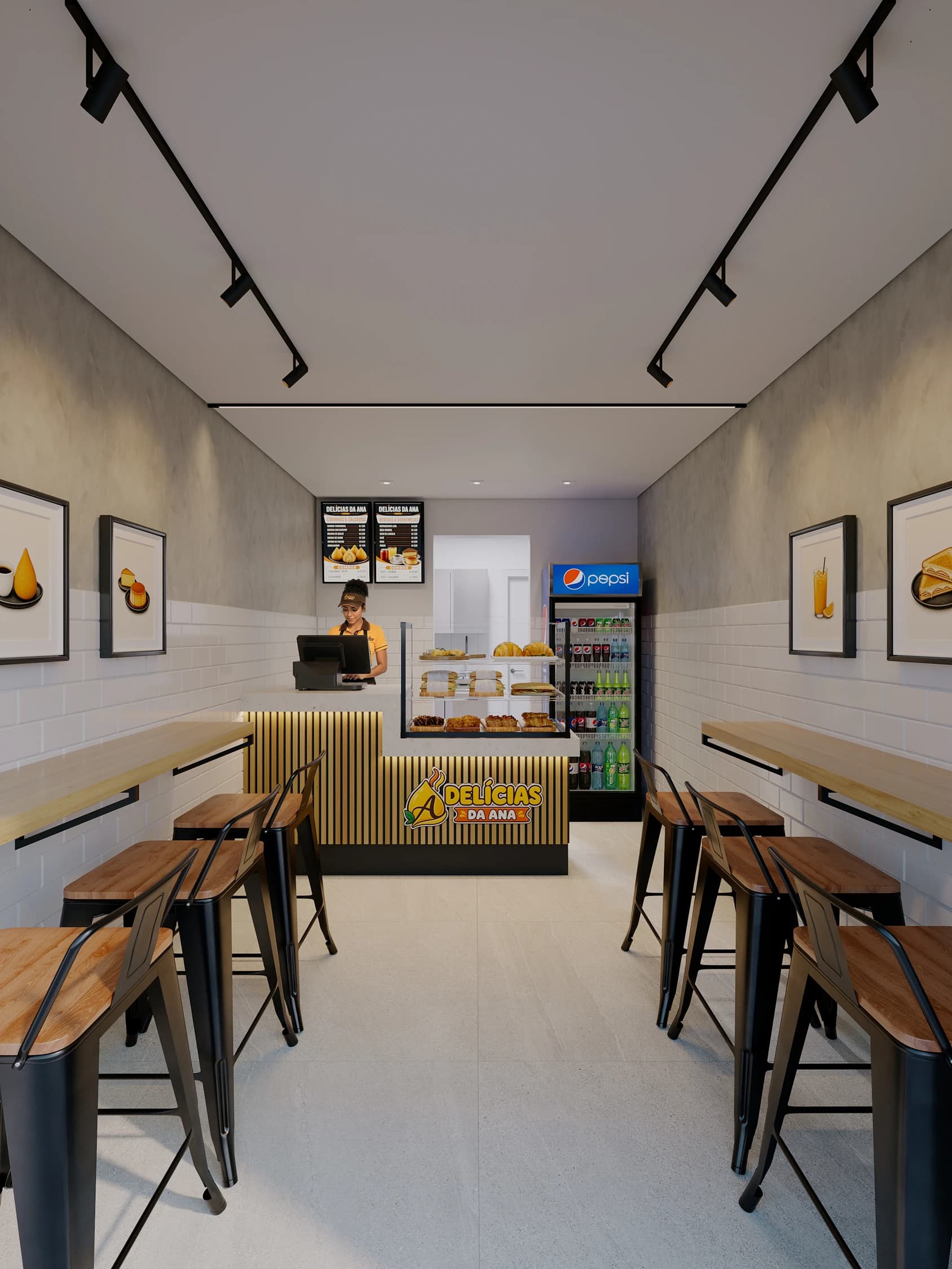 Delícias da Ana — Retrofit Comercial, Fluxo Operacional & Cozinha Industrial (2,65m × 25,00m)